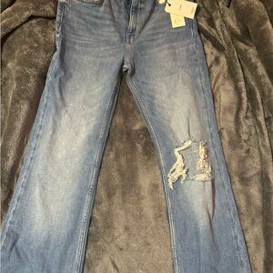 Women's Blue Distressed Jeans